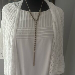 Gold tone and black cubic zirconia Necklace